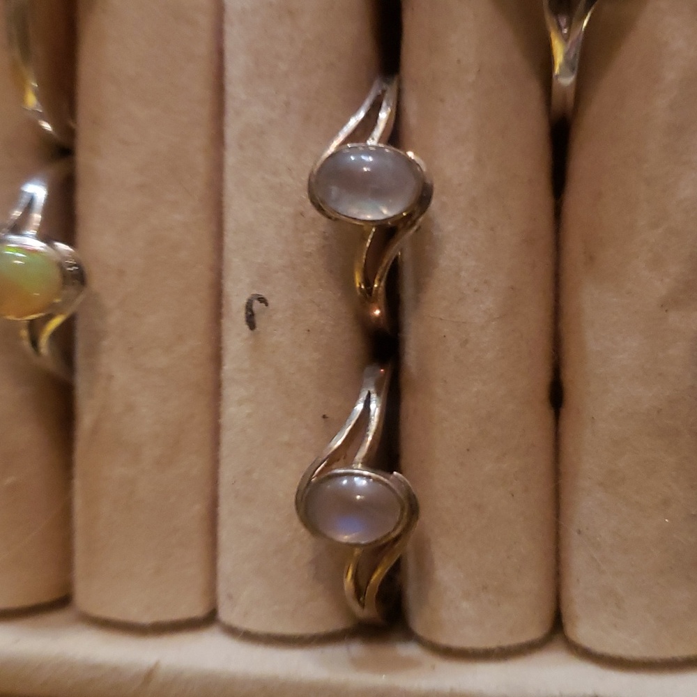 Moonstone and 925 handmade rings